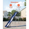 image:imageVEVOR Water Slide 55ft Outdoor Pool Wave Slidefor Kids Free Standing Waterslide with 65ft Ground Tarp Built in Adjustable Sprinkler Metal Plastic Playground Equipment Platform for Backyard Fun10 Ft Straight Slide