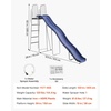 image:imageVEVOR Water Slide 55ft Outdoor Pool Wave Slidefor Kids Free Standing Waterslide with 65ft Ground Tarp Built in Adjustable Sprinkler Metal Plastic Playground Equipment Platform for Backyard Fun10 Ft Straight Slide