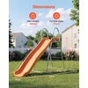 image:imageVEVOR Water Slide 55ft Outdoor Pool Wave Slidefor Kids Free Standing Waterslide with 65ft Ground Tarp Built in Adjustable Sprinkler Metal Plastic Playground Equipment Platform for Backyard Fun55 Ft