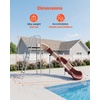 image:imageVEVOR Water Slide 55ft Outdoor Pool Wave Slidefor Kids Free Standing Waterslide with 65ft Ground Tarp Built in Adjustable Sprinkler Metal Plastic Playground Equipment Platform for Backyard Fun10 Ft Curved Slide