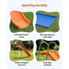 image:imageVEVOR Water Slide 55ft Outdoor Pool Wave Slidefor Kids Free Standing Waterslide with 65ft Ground Tarp Built in Adjustable Sprinkler Metal Plastic Playground Equipment Platform for Backyard Fun55 Ft