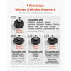 image:imageVEVOR Brake Bleeder Kit 3L Manual Brake Fluid Bleeding Kit with 1L Waste Bottle amp 5 Master Cylinder Adapters OnePerson Professional Brake Fluid Pressure Bleeder for Most Vehicleswith 4pcs Adapters