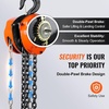 image:imageVEVOR Hand Chain Hoist 3 Ton 6600 lbs Capacity Manual Chain Block with Upgrade G80 Galvanized Chain 10 ft Lifting Height Heavy Duty Pulley Hoist for Garage Warehouse Automotive Machinery Orange1T 20FT