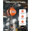 image:imageVEVOR Hand Chain Hoist 3 Ton 6600 lbs Capacity Manual Chain Block with Upgrade G80 Galvanized Chain 10 ft Lifting Height Heavy Duty Pulley Hoist for Garage Warehouse Automotive Machinery Orange3T 20FT