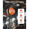 image:imageVEVOR Hand Chain Hoist 3 Ton 6600 lbs Capacity Manual Chain Block with Upgrade G80 Galvanized Chain 10 ft Lifting Height Heavy Duty Pulley Hoist for Garage Warehouse Automotive Machinery Orange12T 10FT