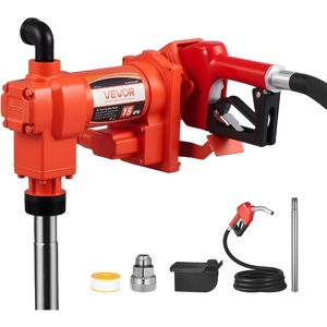 image:imageVEVOR Fuel Transfer Pump 110V 15 GPM 57 Lmin AC Electric Oil Transfer Pump with Auto ShutOff Fuel Nozzle amp Discharge Hose High Flow Kit for Gasoline Diesel Kerosene Biodiesel Ethanol Blends110V 15GPM with Accessories