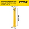 image:imageBestEquip Safety Bollard 3645 Safety Barrier Bollard 412 OD 36 Height Yellow Powder Coat Pipe Steel Safety Barrier with 4 Free Anchor Bolts for TrafficSensitive Area48Hx45D