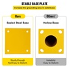image:imageBestEquip Safety Bollard 3645 Safety Barrier Bollard 412 OD 36 Height Yellow Powder Coat Pipe Steel Safety Barrier with 4 Free Anchor Bolts for TrafficSensitive Area48Hx45D