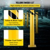 image:imageBestEquip Safety Bollard 3645 Safety Barrier Bollard 412 OD 36 Height Yellow Powder Coat Pipe Steel Safety Barrier with 4 Free Anchor Bolts for TrafficSensitive Area48Hx45D