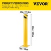 image:imageBestEquip Safety Bollard 3645 Safety Barrier Bollard 412 OD 36 Height Yellow Powder Coat Pipe Steel Safety Barrier with 4 Free Anchor Bolts for TrafficSensitive Area42Hx45D