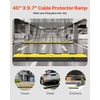 image:imageHappybuy 3 Pack of 2 Channel 11000lbs per Axle Capacity Protective Wire Cord Ramp Driveway Rubber Traffic Speed Bumps Cable ProtectorCable Protector