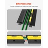 image:imageHappybuy 3 Pack of 2 Channel 11000lbs per Axle Capacity Protective Wire Cord Ramp Driveway Rubber Traffic Speed Bumps Cable ProtectorCable Protector