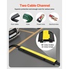 image:imageHappybuy 3 Pack of 2 Channel 11000lbs per Axle Capacity Protective Wire Cord Ramp Driveway Rubber Traffic Speed Bumps Cable ProtectorCable Protector