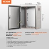 image:imageSteel Electrical Box 16 x 12 x 8 Electrical Enclosure Box 304 Stainless Steel Electronic Equipment Enclosure Box IP65 Weatherproof WallMounted Metal Electrical Enclosure with Mounting Plate16 x 12 x 6