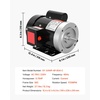 image:imageVEVOR 1 HP Electric Motor 1725RPM Air Compressor Motor CWCCW Rotation 58 inch Shaft Diameter 188inch Shaft Length 41Nm Torque SinglePhase TEFC Cooling 115V230V 56 Frame1