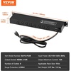image:imageVEVOR 10 Outlet Horizontal 1U Rack Mount PDU Power Strip for Network Server Racks 10 Individual Led Switches Surge Protection amp Overload Protection 110125V15A with 6ft 14AWG Power Cord8 OutletIndividual Switches