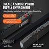 image:imageVEVOR 10 Outlet Horizontal 1U Rack Mount PDU Power Strip for Network Server Racks 10 Individual Led Switches Surge Protection amp Overload Protection 110125V15A with 6ft 14AWG Power Cord12 OutletIntegrated Switches