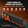 image:imageVEVOR 10 Outlet Horizontal 1U Rack Mount PDU Power Strip for Network Server Racks 10 Individual Led Switches Surge Protection amp Overload Protection 110125V15A with 6ft 14AWG Power Cord10 OutletIndividual Switches