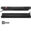 image:imageVEVOR 10 Outlet Horizontal 1U Rack Mount PDU Power Strip for Network Server Racks 10 Individual Led Switches Surge Protection amp Overload Protection 110125V15A with 6ft 14AWG Power Cord12 OutletIntegrated Switches