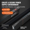 image:imageVEVOR 10 Outlet Horizontal 1U Rack Mount PDU Power Strip for Network Server Racks 10 Individual Led Switches Surge Protection amp Overload Protection 110125V15A with 6ft 14AWG Power Cord8 OutletIndividual Switches