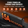 image:imageVEVOR 10 Outlet Horizontal 1U Rack Mount PDU Power Strip for Network Server Racks 10 Individual Led Switches Surge Protection amp Overload Protection 110125V15A with 6ft 14AWG Power Cord8 OutletIndividual Switches