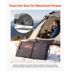 image:imageVEVOR 100W Bifacial Solar Panel 16BB NType Foldable Monocrystalline Solar Panel Charger 24 Efficiency Portable with MC4 Output USBA QC30 TypeC amp DC Ports for Power Stations Camping Hiking100W