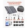 image:imageVEVOR 100W Bifacial Solar Panel 16BB NType Foldable Monocrystalline Solar Panel Charger 24 Efficiency Portable with MC4 Output USBA QC30 TypeC amp DC Ports for Power Stations Camping Hiking100W