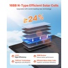 image:imageVEVOR 100W Bifacial Solar Panel 16BB NType Foldable Monocrystalline Solar Panel Charger 24 Efficiency Portable with MC4 Output USBA QC30 TypeC amp DC Ports for Power Stations Camping Hiking100W