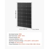 image:imageVEVOR 100W Monocrystalline Solar Panel 23 HighEfficiency Mono PV Module with Stable MC4 Output amp Aluminum Frame IP65 Waterproof Solar Panel for Car Boat RV Flat Rooftop OffGrid Applications100W