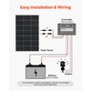 image:imageVEVOR 100W Monocrystalline Solar Panel 23 HighEfficiency Mono PV Module with Stable MC4 Output amp Aluminum Frame IP65 Waterproof Solar Panel for Car Boat RV Flat Rooftop OffGrid Applications100W