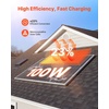 image:imageVEVOR 100W Monocrystalline Solar Panel 23 HighEfficiency Mono PV Module with Stable MC4 Output amp Aluminum Frame IP65 Waterproof Solar Panel for Car Boat RV Flat Rooftop OffGrid Applications100W