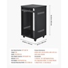 image:imageVEVOR 12U AV Rack Stand with Caster Wheels Component Rack Cabinet Recording Studio Racks Removable Side Panels Universal Network Server Case Special Vents for 19 Audio Video Rack Mounting16U