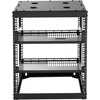 image:imageVEVOR 12U Server Rack Open Frame Network Rack for IT amp AV Gear Floor Standing or Wall Mountedwith 2PCS 1U Rack Shelves amp Mounting Hardware AV Rack for 19 NetworkingAudio and Video Device12U Server Rack