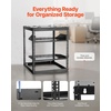 image:imageVEVOR 12U Server Rack Open Frame Network Rack for IT amp AV Gear Floor Standing or Wall Mountedwith 2PCS 1U Rack Shelves amp Mounting Hardware AV Rack for 19 NetworkingAudio and Video Device12U Server Rack