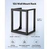 image:imageVEVOR 12U Server Rack Open Frame Network Rack for IT amp AV Gear Floor Standing or Wall Mountedwith 2PCS 1U Rack Shelves amp Mounting Hardware AV Rack for 19 NetworkingAudio and Video Device12U Wall Rack