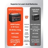 image:imageVEVOR 12V 60Ah LiFePO4 Dual Purpose Battery 800CCA BCI Group 24 Deep Cycle amp Starter Lithium Battery Builtin Smart BMS Automotive StartStop for RV Marine Trolling Motor Car amp Engine StartingGroup 31 140Ah 1000CCA