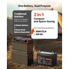 image:imageVEVOR 12V 60Ah LiFePO4 Dual Purpose Battery 800CCA BCI Group 24 Deep Cycle amp Starter Lithium Battery Builtin Smart BMS Automotive StartStop for RV Marine Trolling Motor Car amp Engine StartingGroup 31 140Ah 1000CCA