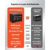 image:imageVEVOR 12V 60Ah LiFePO4 Dual Purpose Battery 800CCA BCI Group 24 Deep Cycle amp Starter Lithium Battery Builtin Smart BMS Automotive StartStop for RV Marine Trolling Motor Car amp Engine StartingGroup 24 105Ah 1000CCA