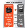 image:imageVEVOR 12V 60Ah LiFePO4 Dual Purpose Battery 800CCA BCI Group 24 Deep Cycle amp Starter Lithium Battery Builtin Smart BMS Automotive StartStop for RV Marine Trolling Motor Car amp Engine StartingGroup 47 30Ah 600CCA