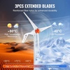 image:imageVEVOR 12V500W Wind Turbine Generator Kit with Anemometer 3Blade Wind Power Generator MPPT Controller amp Adjustable Windward Direction Suitable for Home RVs Boats Farm12V 500W 3Blade