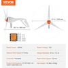image:imageVEVOR 12V500W Wind Turbine Generator Kit with Anemometer 3Blade Wind Power Generator MPPT Controller amp Adjustable Windward Direction Suitable for Home RVs Boats Farm12V 500W 3Blade