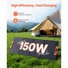 image:imageVEVOR 150W Foldable Monocrystalline Solar Panel 23 Efficiency Portable ETFE Mono Solar Panel Charger with MC4 Output TypeC QC30 USB amp DC Ports IP67 Waterproof for Power Stations Camping Hiking150W