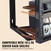 image:imageVEVOR 15U Open Frame Server Rack 2340 Adjustable Depth Free Standing or Wall Mount Network Server Rack 4 Post AV Rack with Casters Holds All Your Networking IT Equipment AV Gear Router Modem9U1