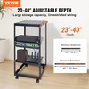 image:imageVEVOR 15U Open Frame Server Rack 2340 Adjustable Depth Free Standing or Wall Mount Network Server Rack 4 Post AV Rack with Casters Holds All Your Networking IT Equipment AV Gear Router Modem20U