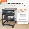 image:imageVEVOR 15U Open Frame Server Rack 2340 Adjustable Depth Free Standing or Wall Mount Network Server Rack 4 Post AV Rack with Casters Holds All Your Networking IT Equipment AV Gear Router Modem12U