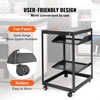image:imageVEVOR 15U Open Frame Server Rack 2340 Adjustable Depth Free Standing or Wall Mount Network Server Rack 4 Post AV Rack with Casters Holds All Your Networking IT Equipment AV Gear Router Modem15U