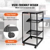 image:imageVEVOR 15U Open Frame Server Rack 2340 Adjustable Depth Free Standing or Wall Mount Network Server Rack 4 Post AV Rack with Casters Holds All Your Networking IT Equipment AV Gear Router Modem20U