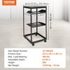 image:imageVEVOR 15U Open Frame Server Rack 2340 Adjustable Depth Free Standing or Wall Mount Network Server Rack 4 Post AV Rack with Casters Holds All Your Networking IT Equipment AV Gear Router Modem20U