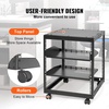 image:imageVEVOR 15U Open Frame Server Rack 2340 Adjustable Depth Free Standing or Wall Mount Network Server Rack 4 Post AV Rack with Casters Holds All Your Networking IT Equipment AV Gear Router Modem12U