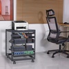 image:imageVEVOR 15U Open Frame Server Rack 2340 Adjustable Depth Free Standing or Wall Mount Network Server Rack 4 Post AV Rack with Casters Holds All Your Networking IT Equipment AV Gear Router Modem12U